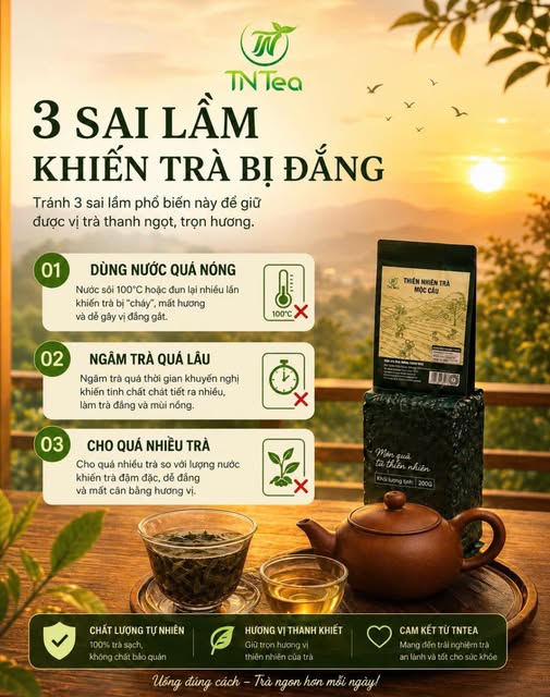 sai lầm khi pha trà