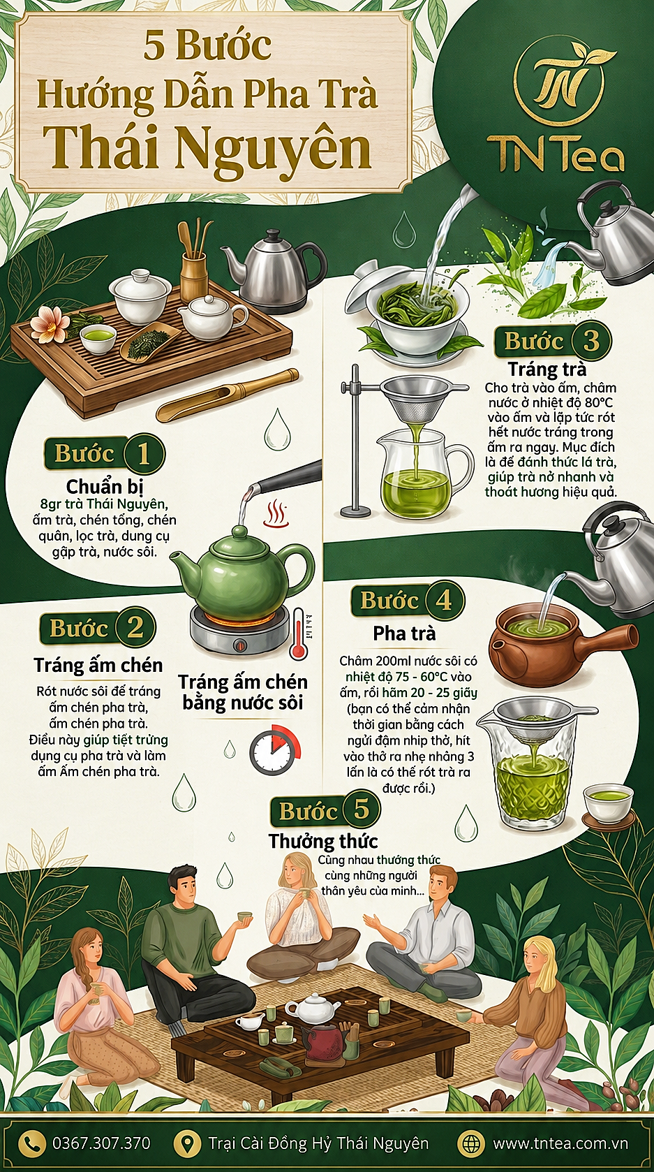 cách pha trà chuẩn