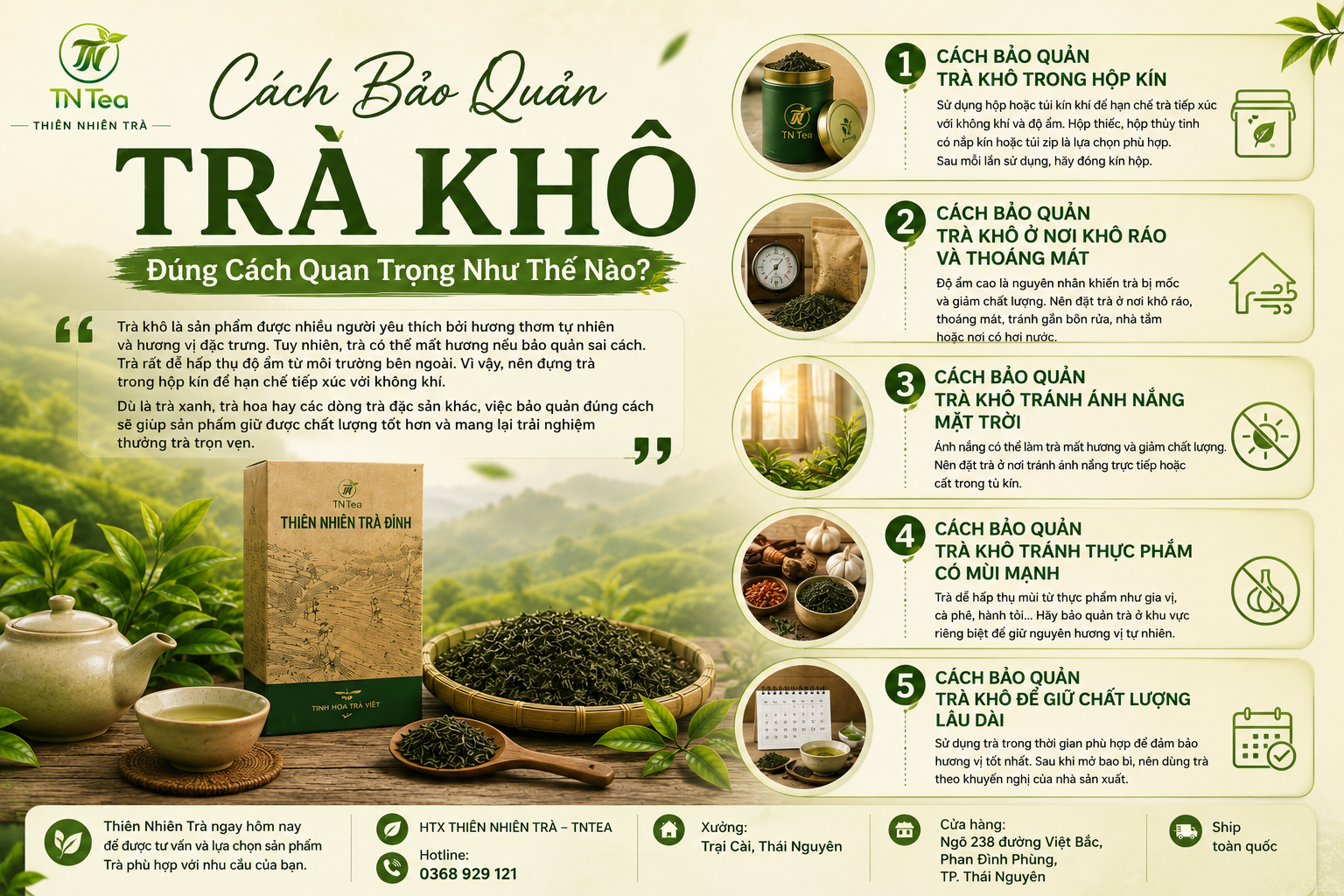 Cách bảo quản trà khô đúng cách