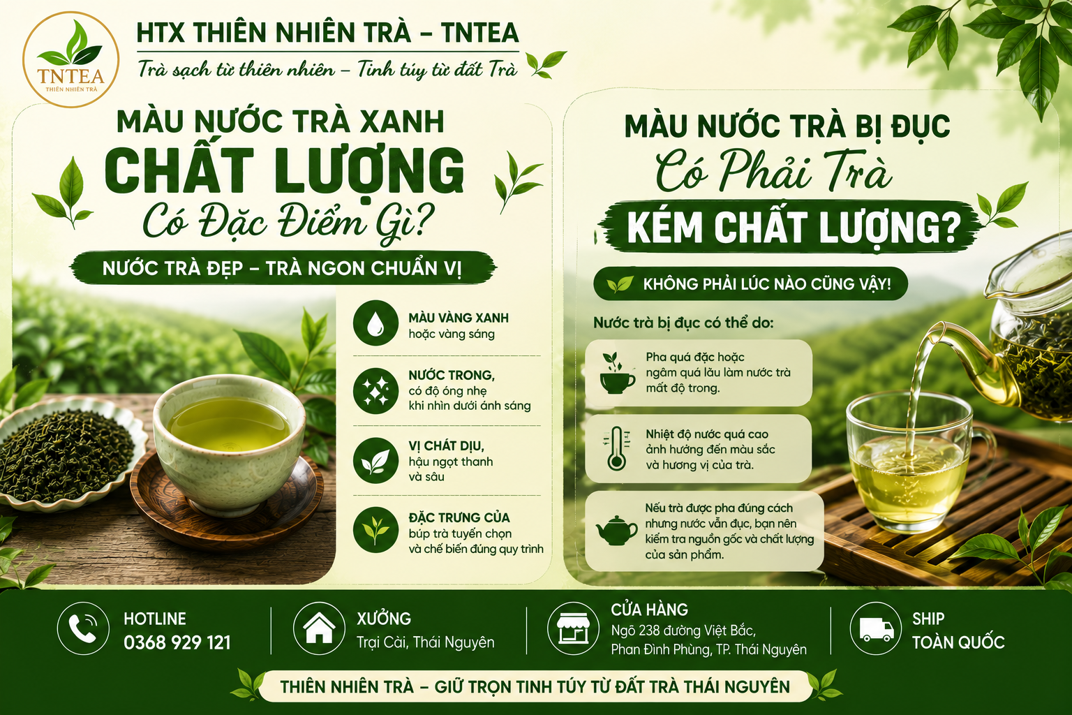 chất lượng của nước trà phản ánh gì