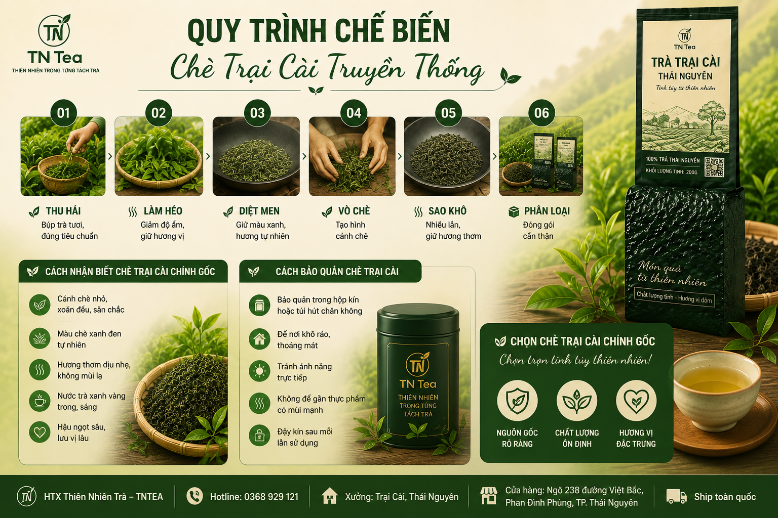 Quy Trình Chế Biến Chè Trại Cài Truyền Thống