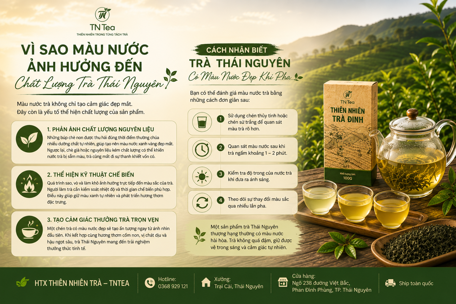 ì Sao Màu Nước Ảnh Hưởng Đến Chất Lượng Trà Thái Nguyên