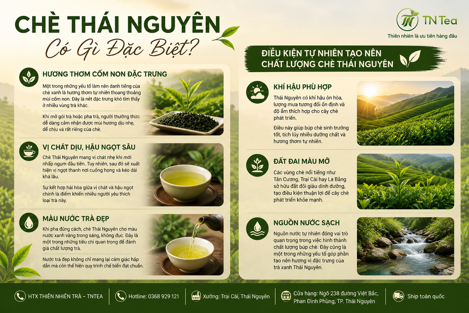 Điều Kiện Tự Nhiên Tạo Nên Chất Lượng Chè Thái Nguyên
