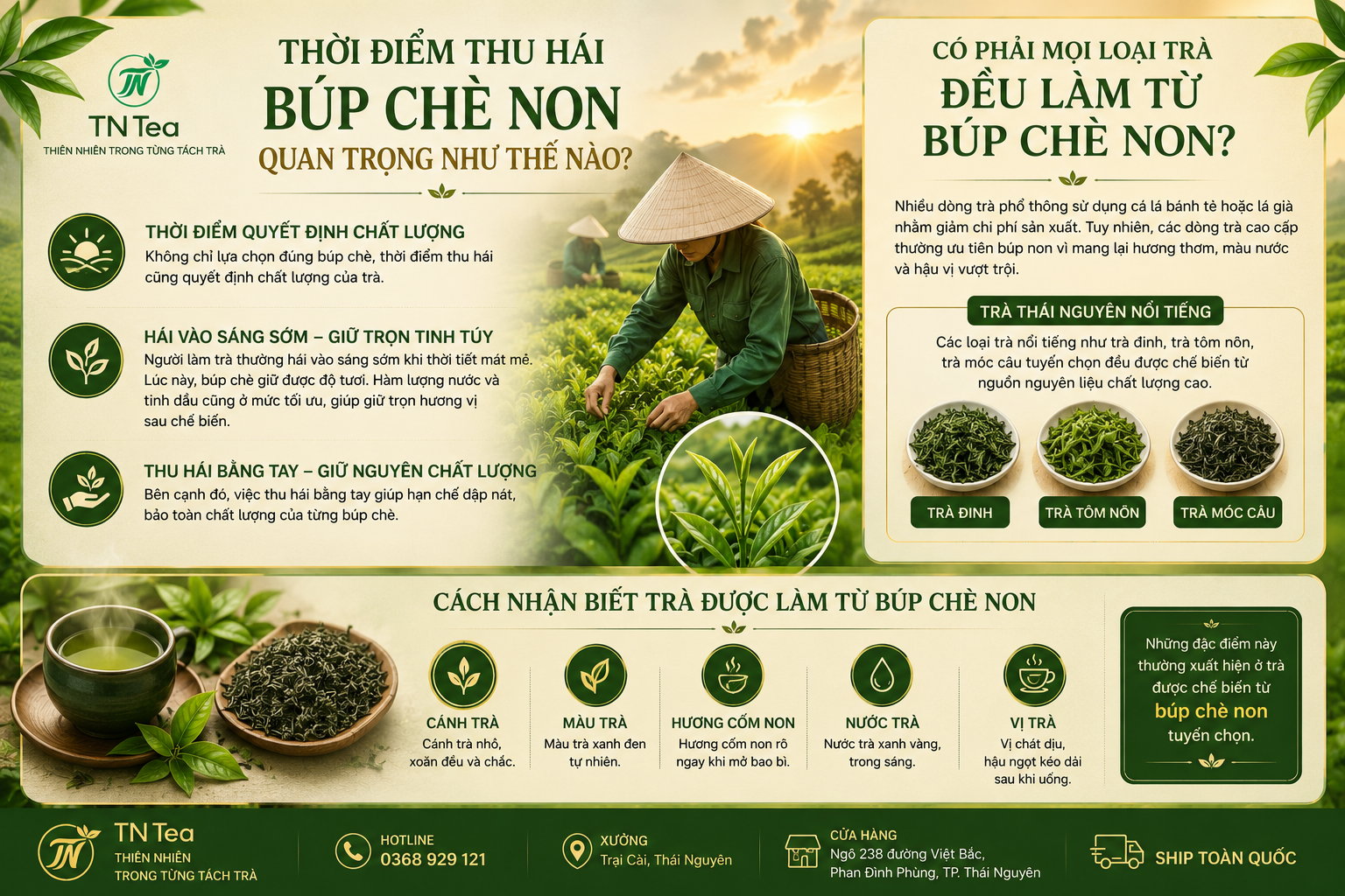 Thời Điểm Thu Hái Búp Chè Non Quan Trọng Như Thế Nào