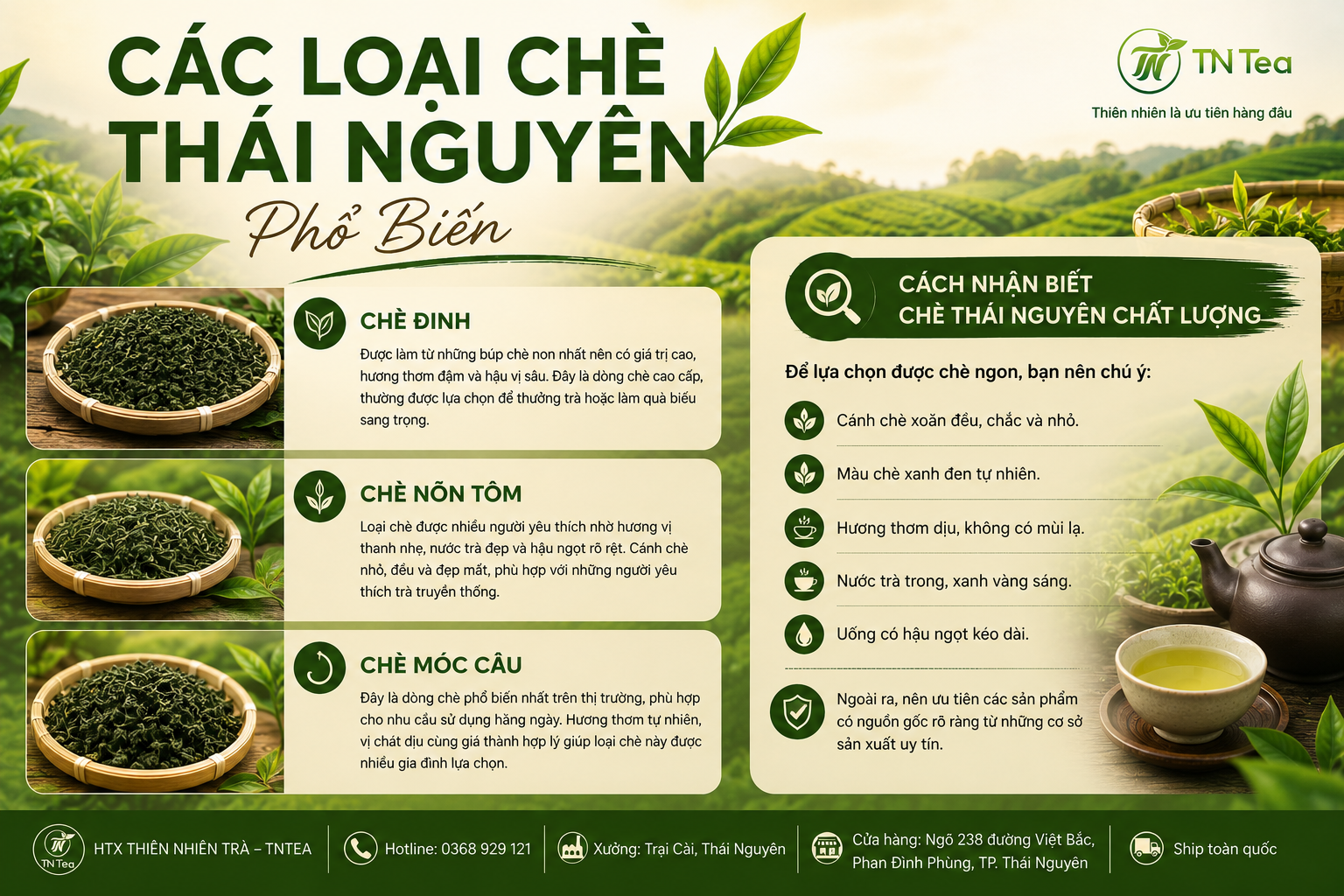 Các Loại Chè Thái Nguyên Phổ Biến
